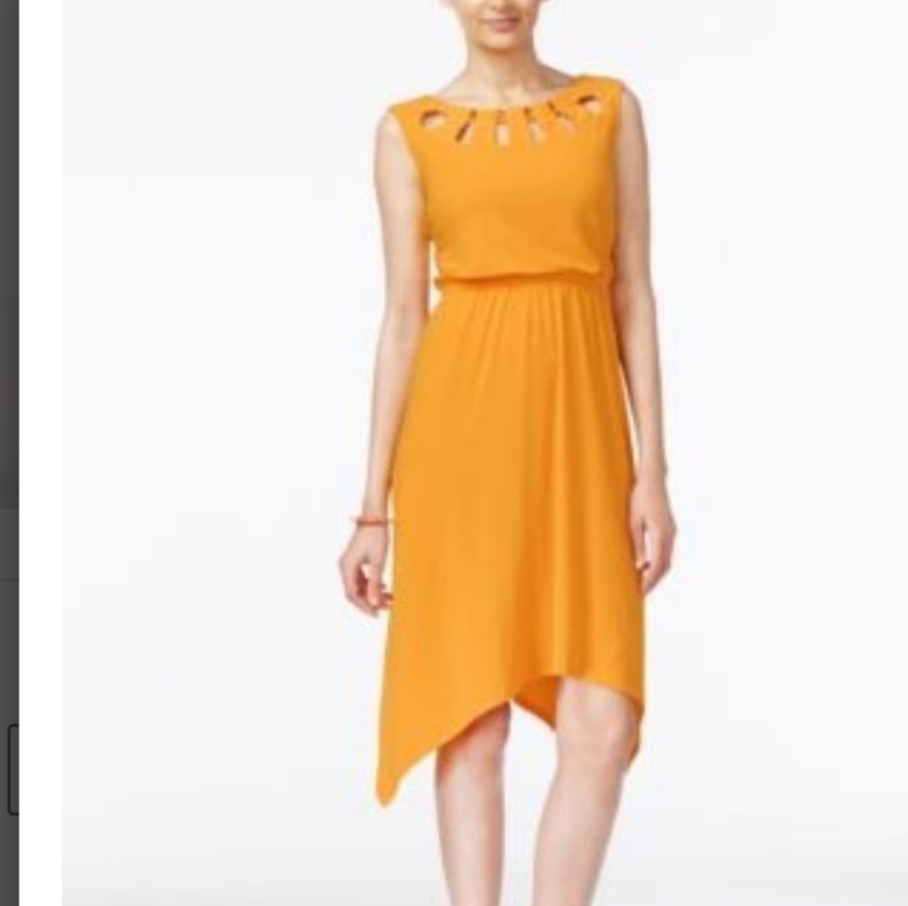 NY Collection Lattice-Neck Dress NWD Size S